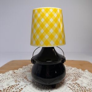 Vintage Avon Bubble Bath Lamp Bottle | Black & Yellow | Novelty Display